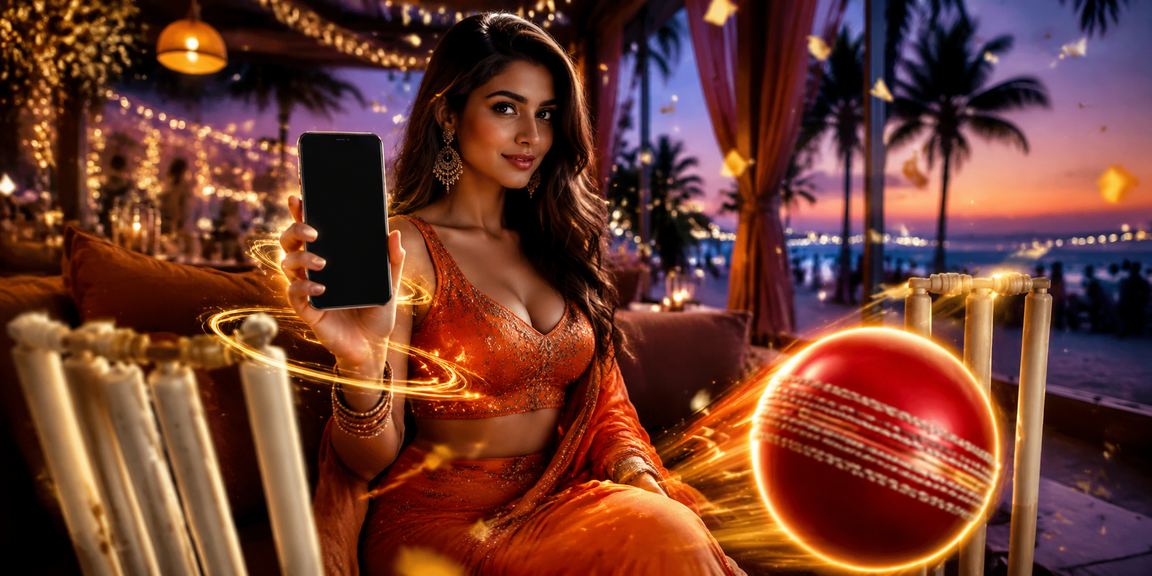 Player using mobile payment apps at Goan beach during cricket betting