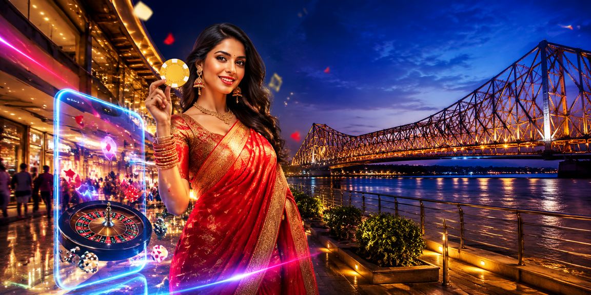 Indian woman enjoying Aviator game on casino app in Kolkata